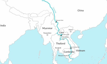 Where is the Mekong River location on the world map?
