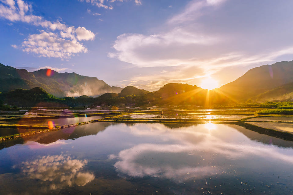 mai-chau-in-sunrise