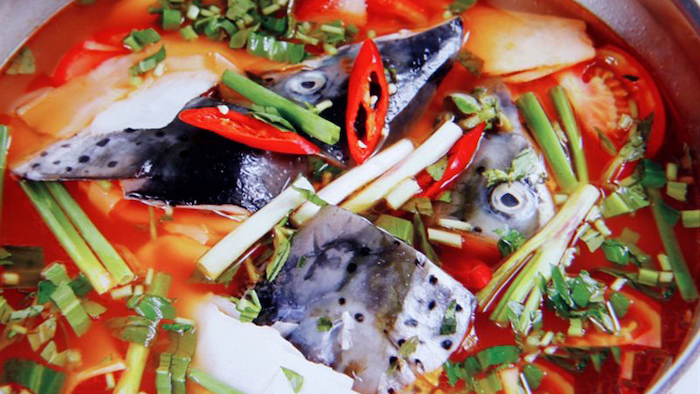 Salmon hotpot